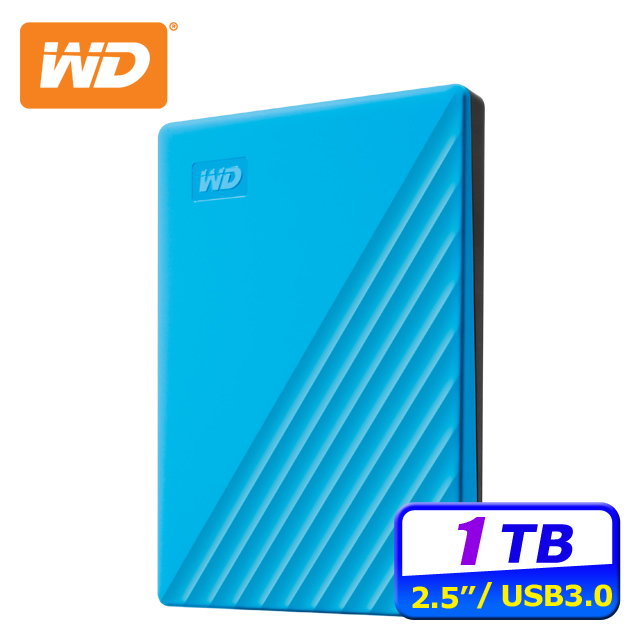 WD My Passport 1TB 2.5吋行動硬碟-藍(WDBYVG0010BBL-WESN)