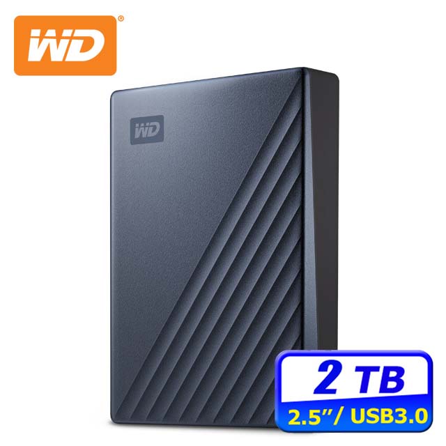 WD My Passport Ultra 2TB USB-C 2.5吋行動硬碟(星曜藍)