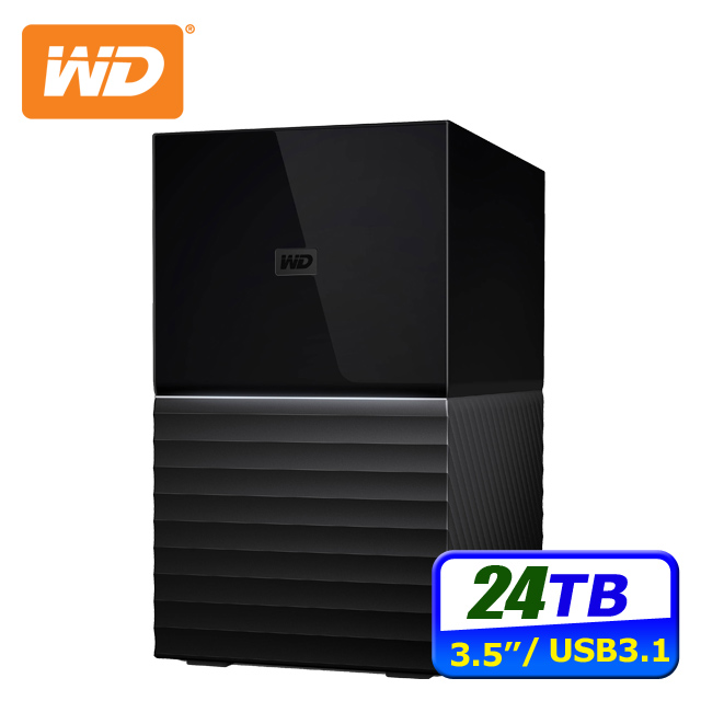 WD My Book Duo 24TB(12TBx2) 3.5吋雙硬碟儲存