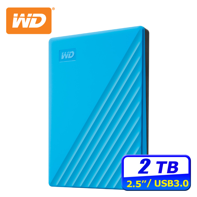 WD My Passport 2TB 2.5吋行動硬碟-藍(WDBYVG0020BBL-WESN)