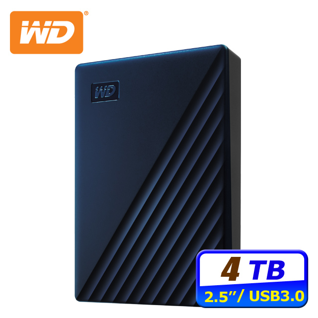 WD My Passport for Mac 4TB USB-C 2.5吋行動硬碟(WDBA2F0040BBL-WESN)
