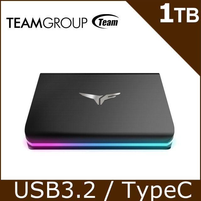 TEAM 十銓 T-FORCE TREASURE TOUCH RGB 1TB Type C SSD 觸控燈效 外接式固態硬碟