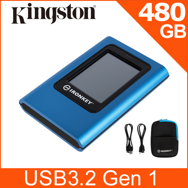 金士頓 Kingston IronKey Vault Privacy 80 480GB 外接固態硬碟 (IKVP80ES/480G)