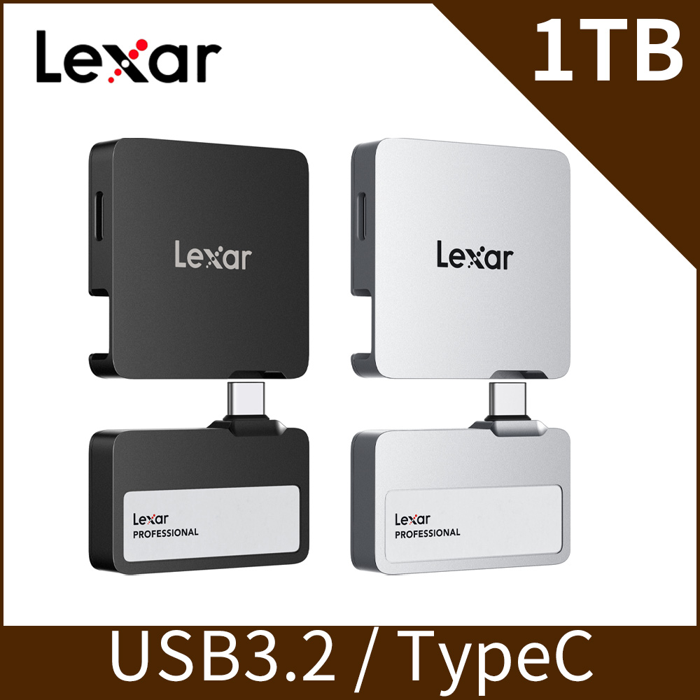 Lexar 雷克沙 SL400 行動固態硬碟 1TB (黑/銀) (with Hub)