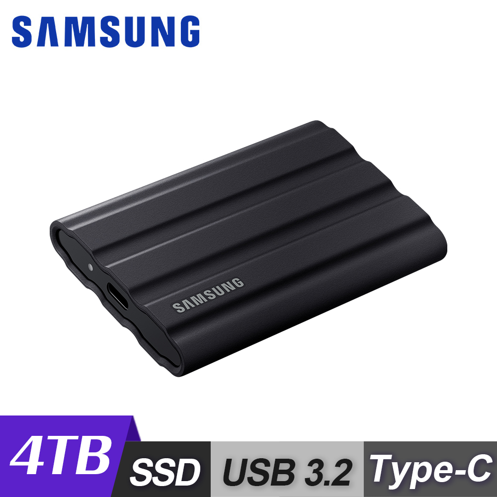Samsung 三星 T7 Shield 4TB USB 3.2 Gen 2 外接SSD 星空黑