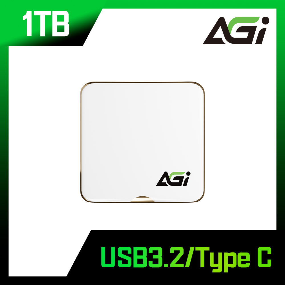 AGi亞奇雷 EDM38 1TB 磁吸式 外接硬碟 外接SSD｜USB3.2 Gen2x2｜iPhone ProRes錄影｜讀取2050MB/s｜白