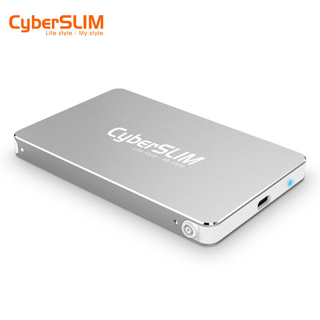 CyberSLIM S25U31 7mm Type-C USB3.1 2.5吋硬碟外接盒-銀