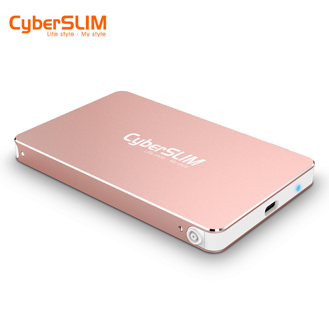 CyberSLIM 2.5吋硬碟外接盒-玫瑰金 S25U31 7mm Type-C