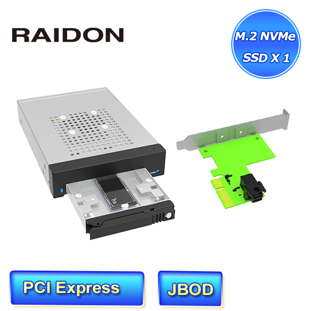 RAIDON HiU1776-U6P3 單槽 M.2 NVMe SSD 內接式硬碟抽取盒