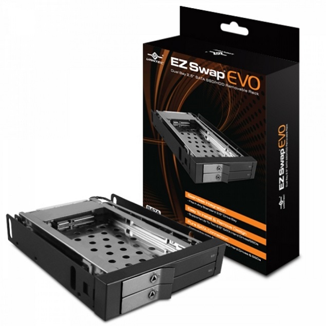 凡達克EZ Swap EVO-雙槽 2.5" SATA SSD/ HDD 抽取盒(MRK-225S6-BK)