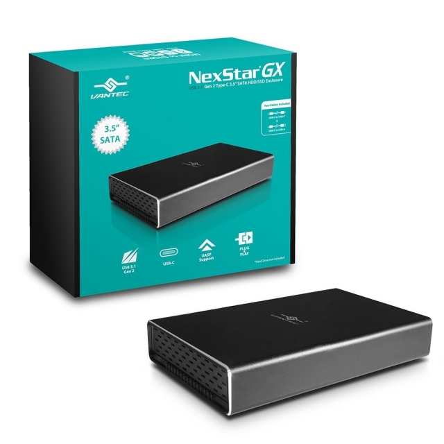 凡達克NexStar® GX USB 3.1 Gen 2 Type-C 3.5” SATA HDD/SSD 硬碟外接盒(NST-371C31-BK)