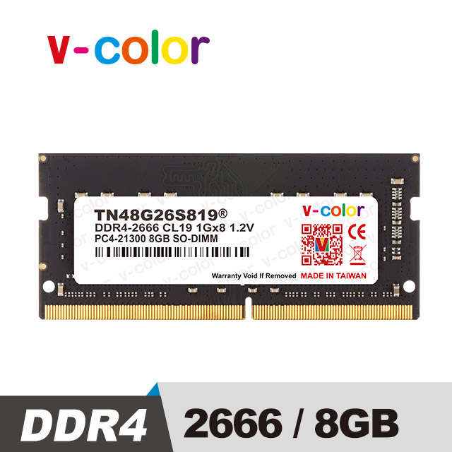 v-color 全何 DDR4 2666MHz 8GB 筆記型記憶體