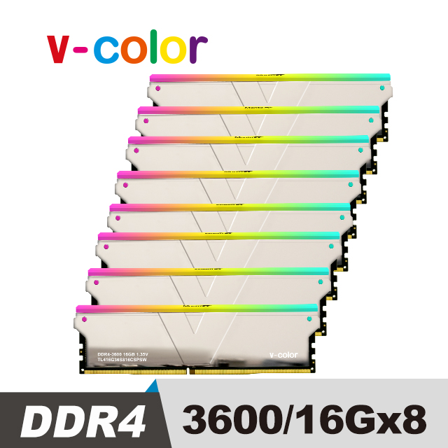 Skywalker Plus系列 DDR4 3600 128GB(16GBx8) RGB 桌上型記憶體