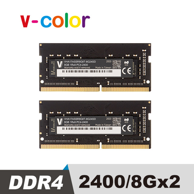 v-color 全何 DDR4 2400MHz 16GB(8GBx2) Apple 專用筆記型記憶體