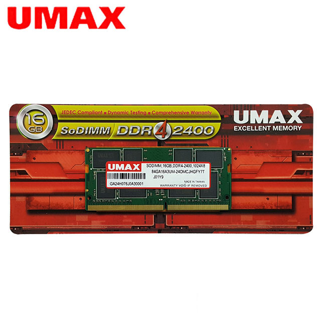 UMAX DDR4-2400 16GB 筆記型記憶體