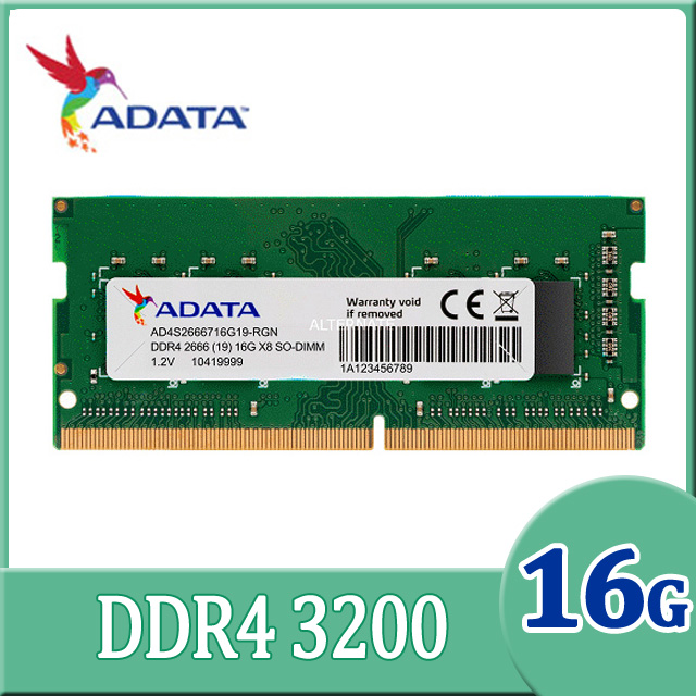 ADATA 威剛 DDR4 3200 16GB 筆記型記憶體