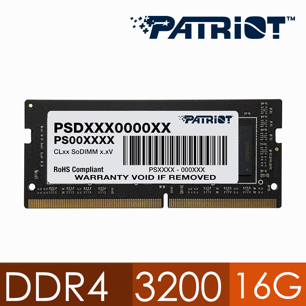 Patriot 美商博帝 DDR4 3200 16GB 筆記型記憶體