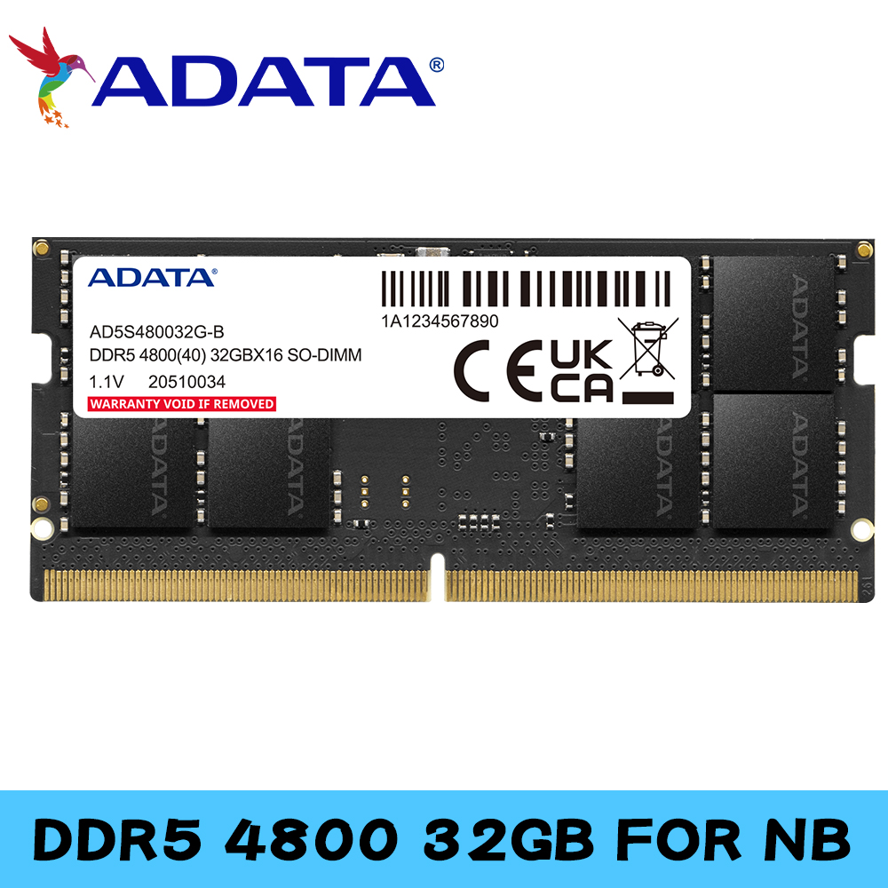 ADATA威剛 NB 32G D5-4800(CL40)筆記型記憶體(AD5S480032G-S)