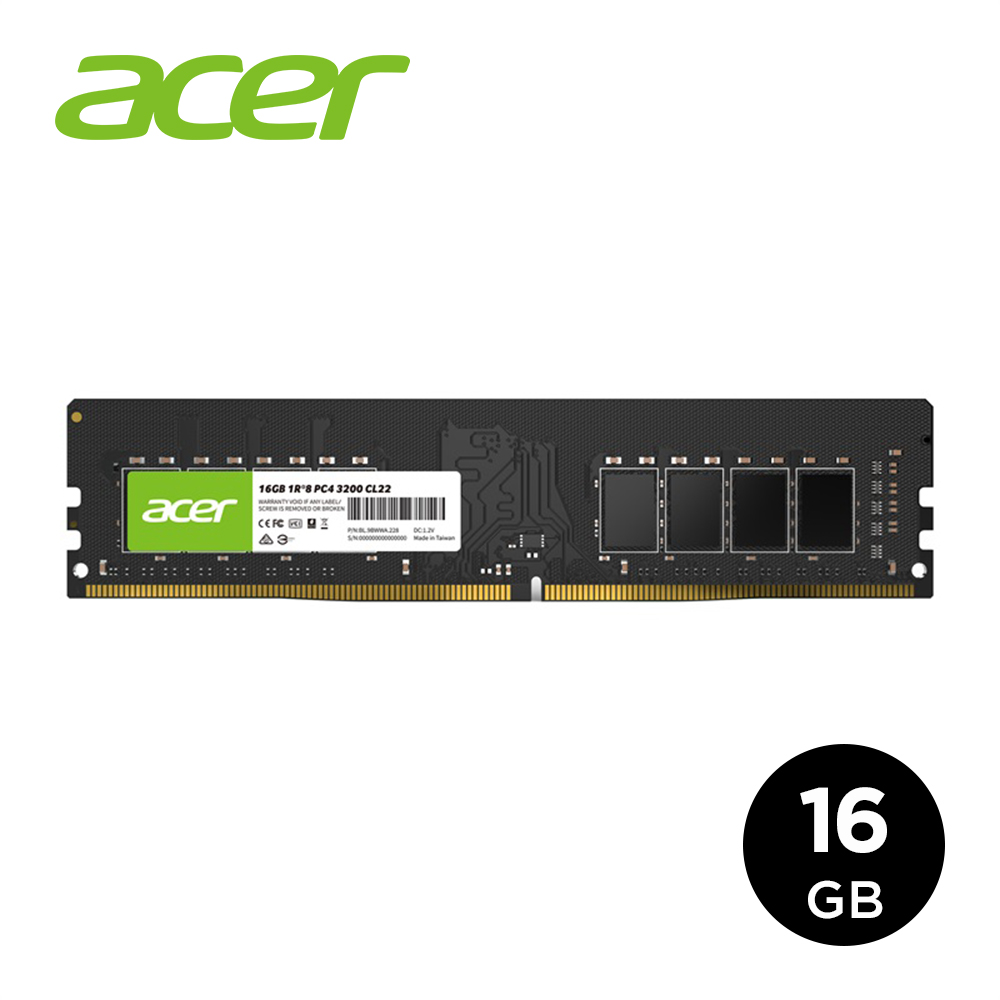 Acer 宏碁DDR4 3200 16GB 桌上型記憶體