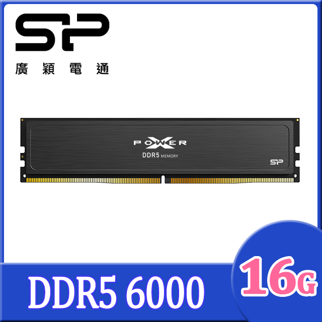 SP 廣穎 XPOWER Pulse DDR5 6000 16GBx1 桌上型超頻記憶體