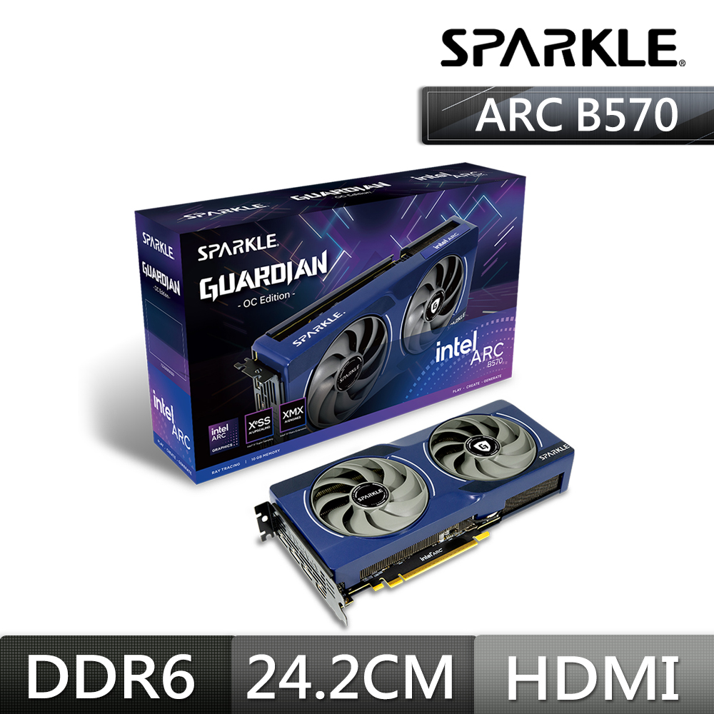 SPARKLE Intel Arc B570 GUARDIAN OC 10GB 顯示卡