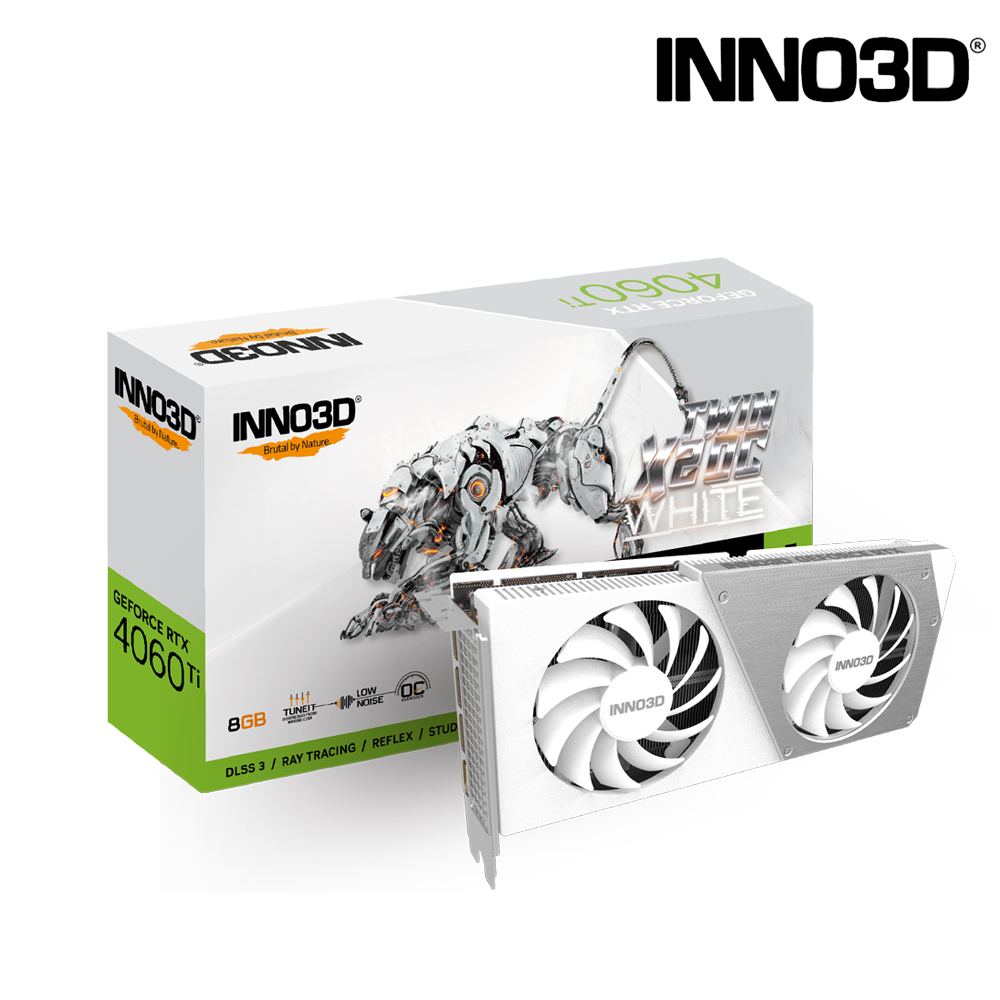 INNO3D GeForce RTX 4060TI 8GB GDDR6 TWIN X2 OC WHITE