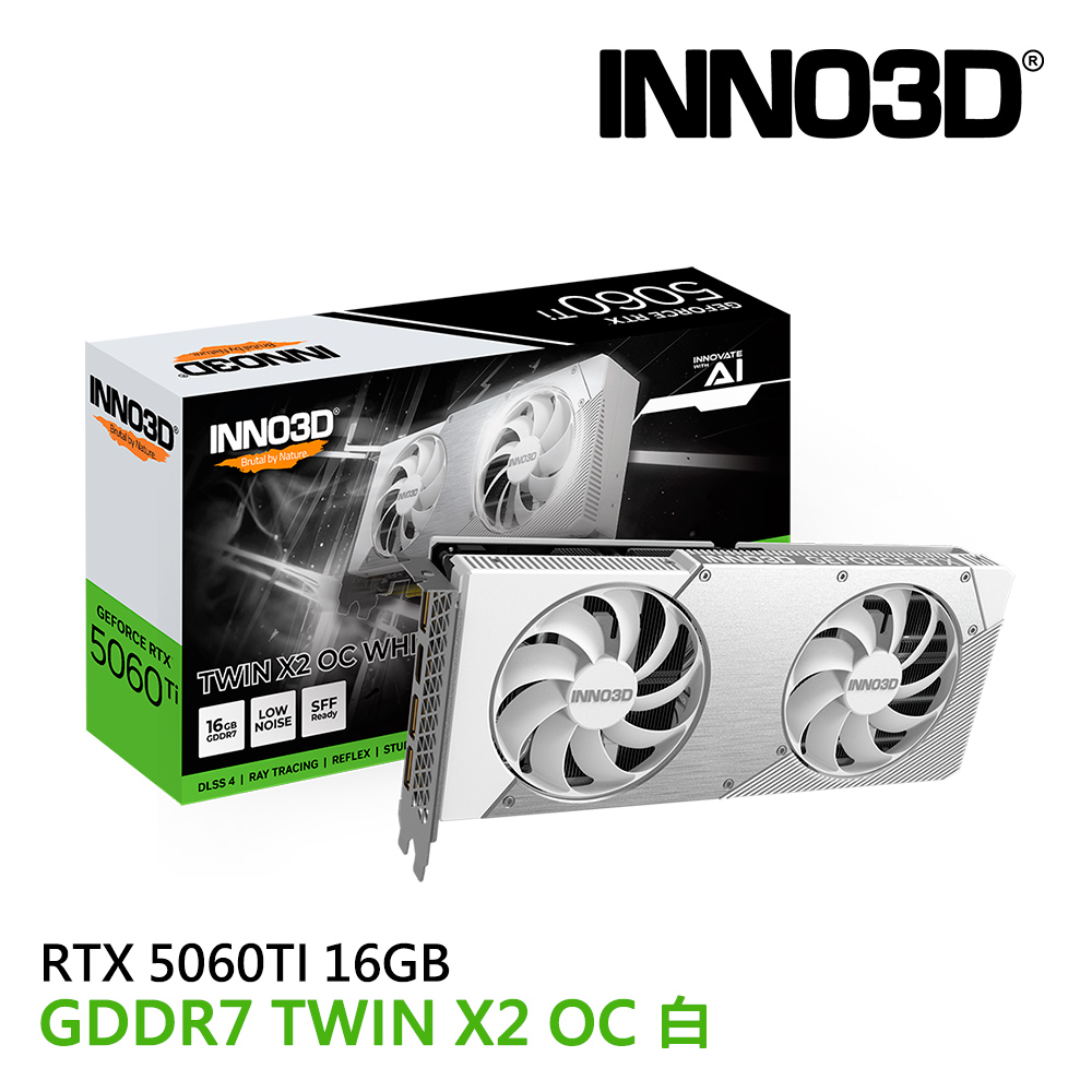 INNO3D 映眾 GeForce RTX 5060TI 16GB GDDR7 TWIN X2 OC WHITE 顯示卡