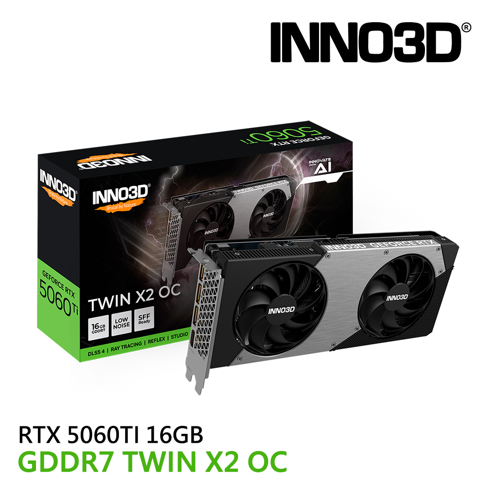 INNO3D 映眾 GeForce RTX 5060TI 16GB GDDR7 TWIN X2 OC 顯示卡