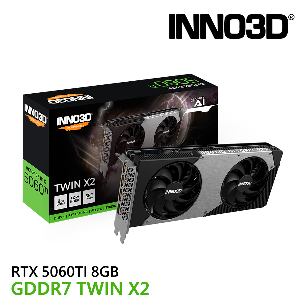 INNO3D 映眾 GeForce RTX 5060TI 8GB GDDR7 TWIN X2 顯示卡