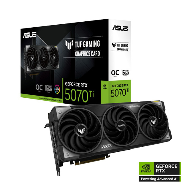ASUS 華碩 TUF Gaming GeForce RTX 5070 Ti 16GB GDDR7 OC 超頻版 顯示卡 組合