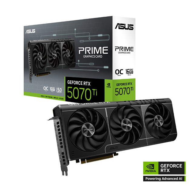 ASUS 華碩 PRIME GeForce RTX 5070 Ti 16GB GDDR7 OC 超頻版 顯示卡+板 組合