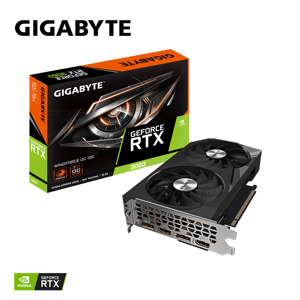 技嘉 RTX3060 WINDFORCE OC 12G 顯示卡+技嘉 M.2 1T G440E1TB SSD 4000E Gen4