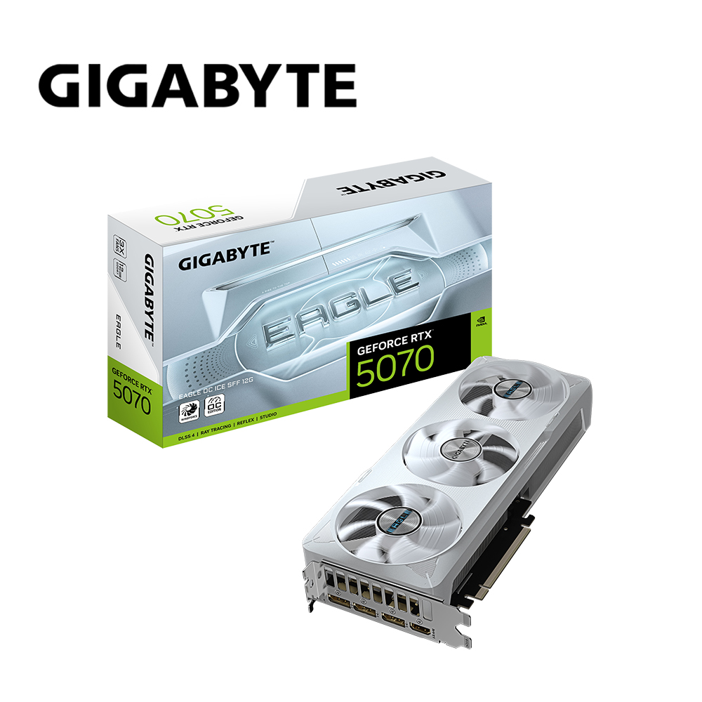 技嘉 RTX 5070 EAGLE OC ICE SFF 12G 顯示卡 (組合包)