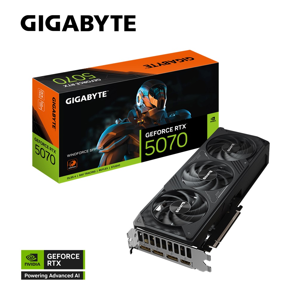 技嘉 AORUS GeForce RTX 5070 WINDFORCE SFF 12G 顯示卡