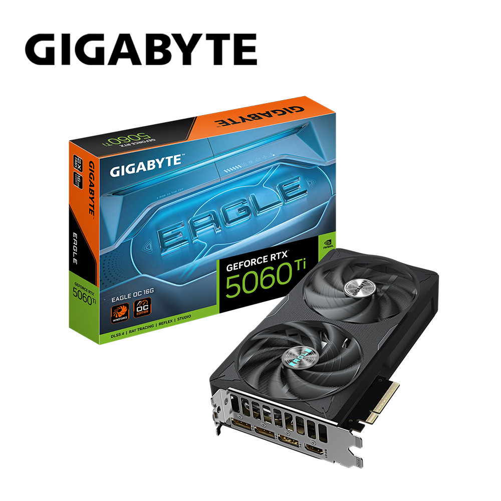 GIGABYTE 技嘉 RTX 5060 Ti EAGLE OC 16G 顯示卡+ViewSonic 優派 VA2414-MH 24吋 無邊框設計螢幕