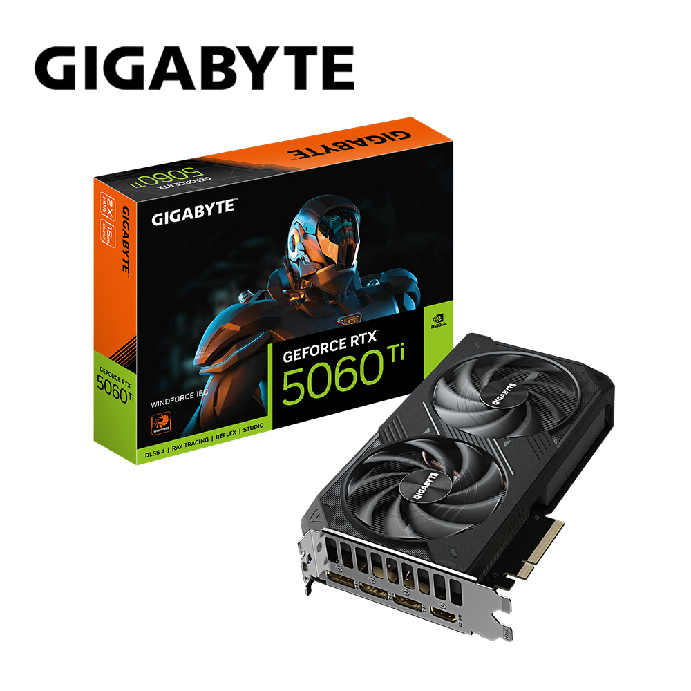 GIGABYTE 技嘉 RTX 5060 Ti WINDFORCE 16G 顯示卡+ViewSonic 優派 VA2414-MH 24吋 無邊框設計螢幕