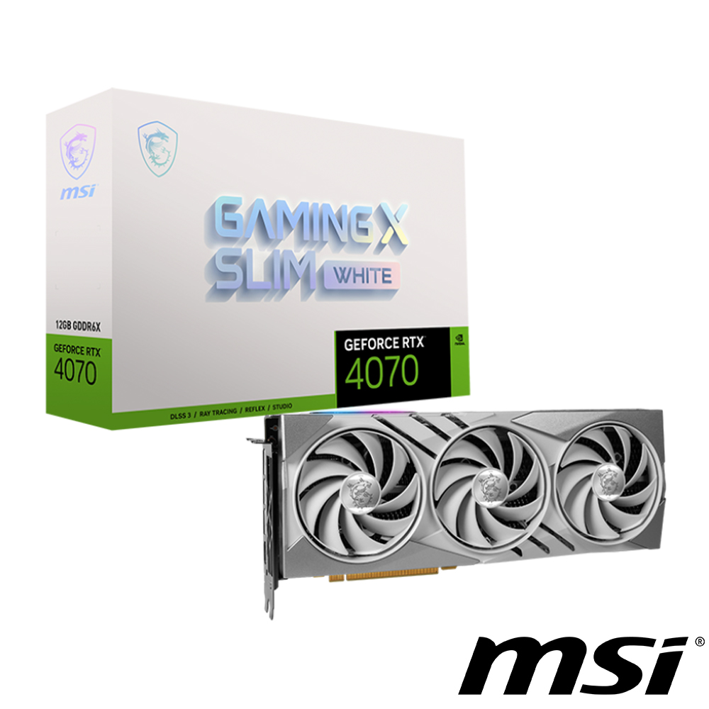 微星 GeForce RTX 4070 GAMING X SLIM WHITE 12G 顯示卡