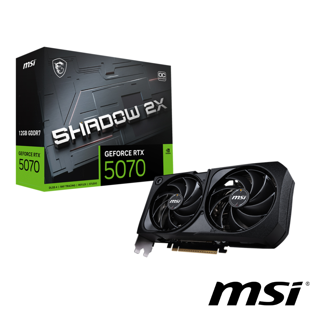 MSI GeForce RTX 5070 12G SHADOW 2X OC 顯示卡