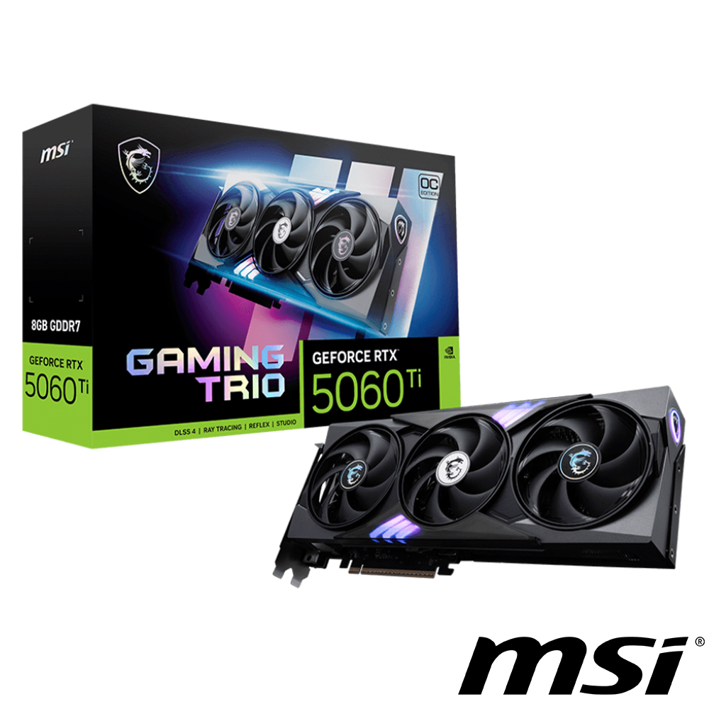 MSI GeForce RTX 5060 Ti 8G GAMING TRIO OC 顯示卡
