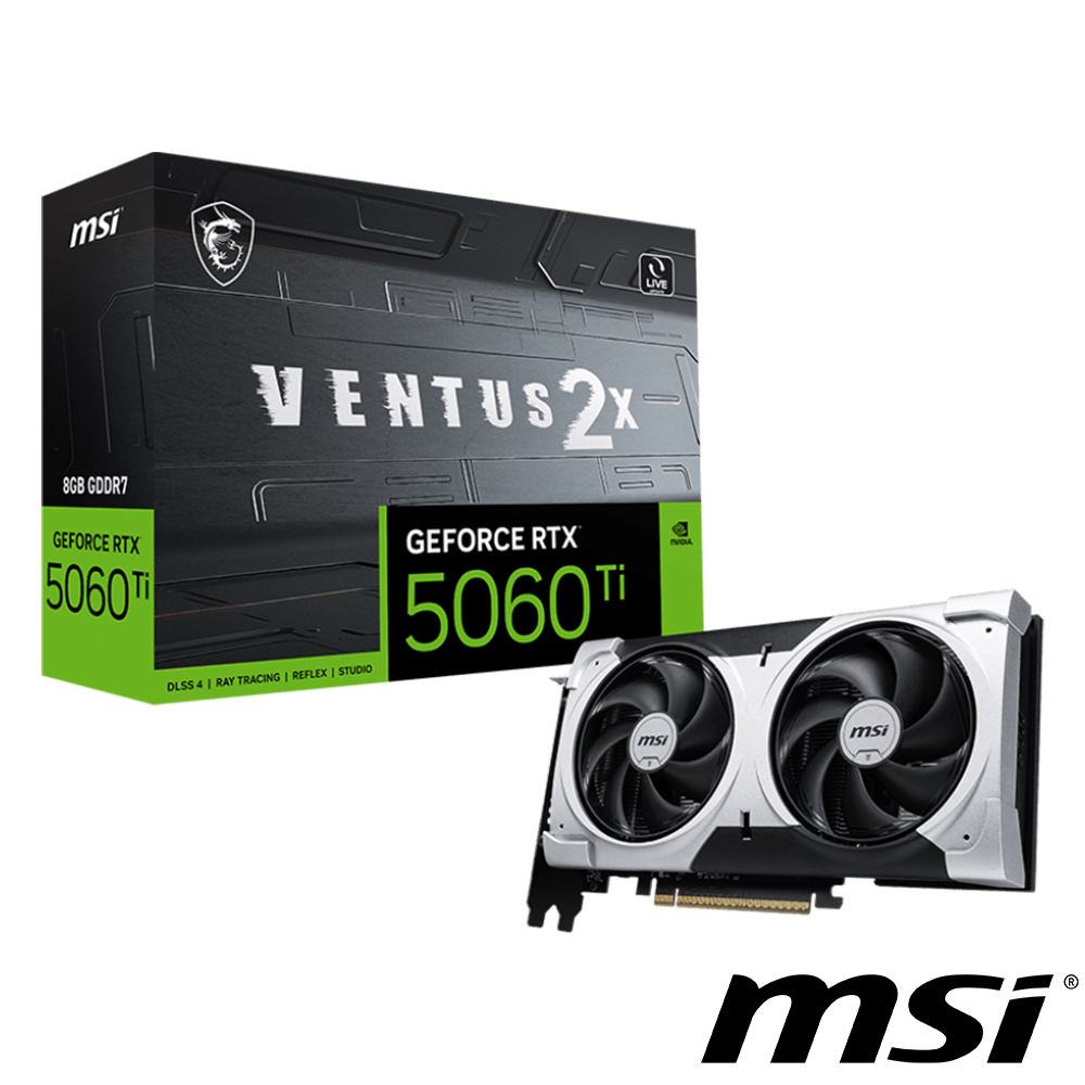 MSI GeForce RTX 5060 Ti 8G VENTUS 2X PLUS 顯示卡