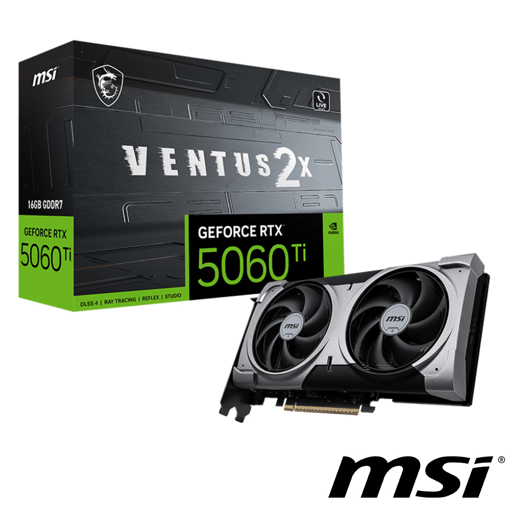 MSI GeForce RTX 5060 Ti 16G VENTUS 2X PLUS 顯示卡