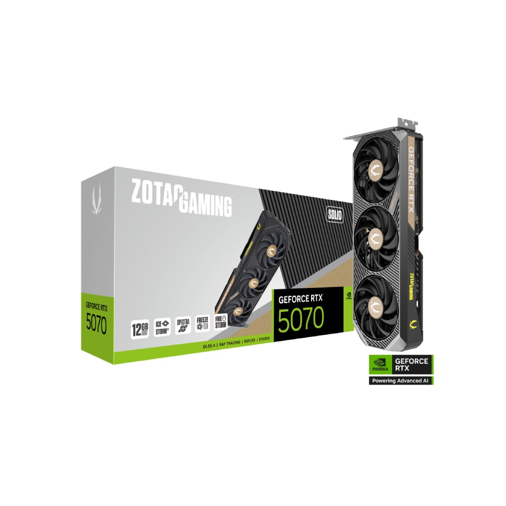 【RTX 50組合】ZOTAC GAMING GeForce RTX 5070 SOLID 顯示卡 大組包