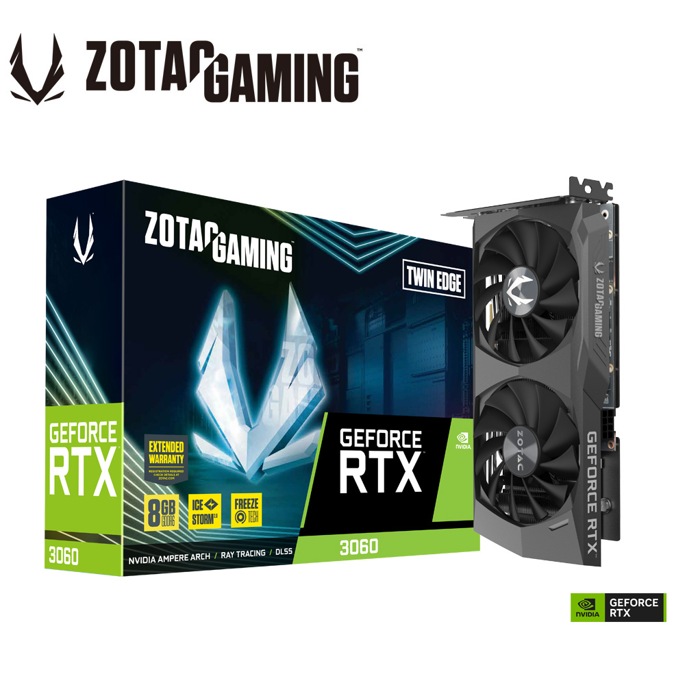 ZOTAC GAMING GeForce RTX 3060 Twin Edge 8GB顯示卡