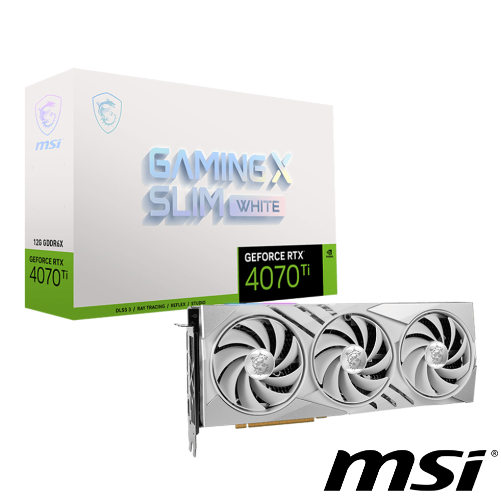 微星 RTX 4070 Ti GAMING X SLIM WHITE 12G 顯卡 + MSI MPG A1000G PCIE5 電源