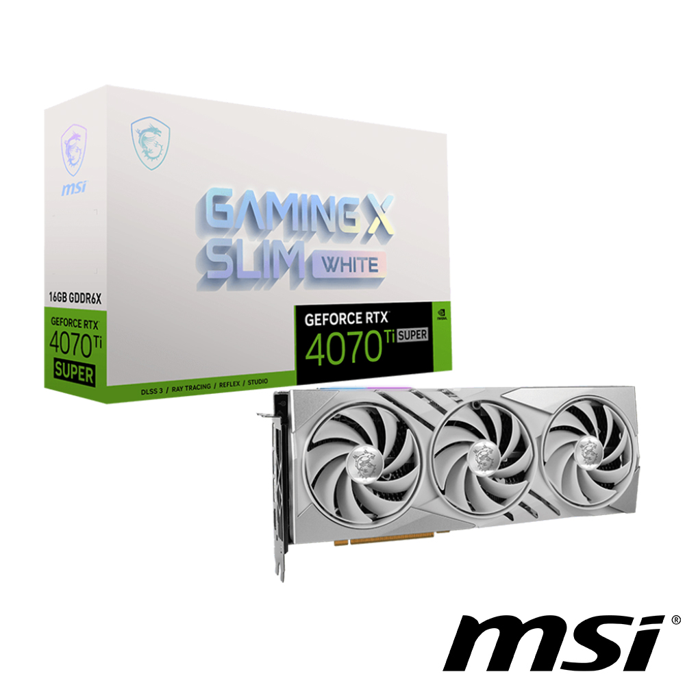 微星 RTX 4070 Ti SUPER 16G GAMING X SLIM WHITE 顯卡 + MSI MAG A850GL PCIE5 WHITE 電源