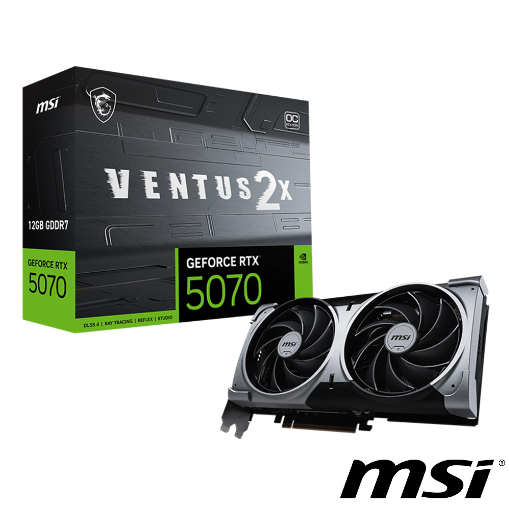 MSI GeForce RTX 5070 12G VENTUS 2X OC 顯示卡+B760M-E 主機板