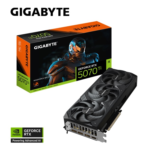技嘉 AORUS GeForce RTX 5070 Ti WINDFORCE SFF 16G 顯示卡+B850M主機板