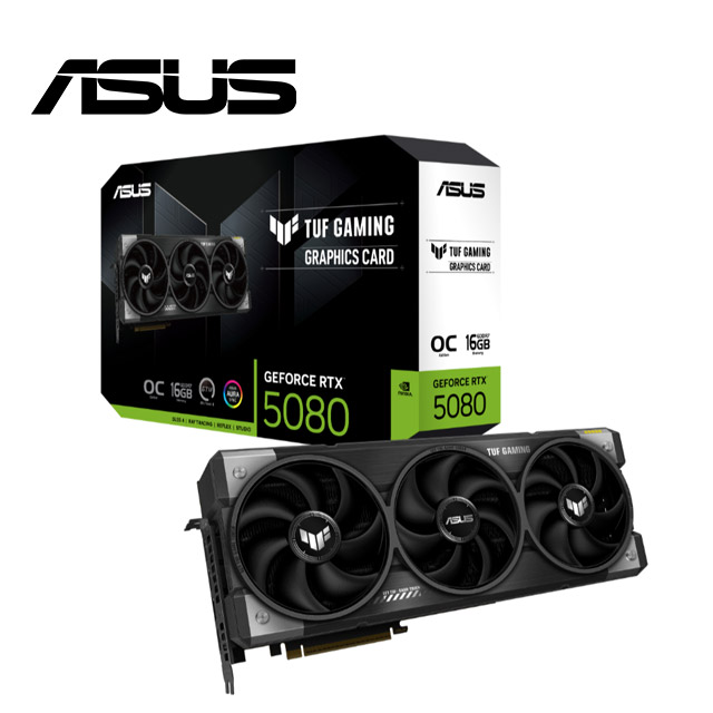 【RTX 50超值組】ASUS TUF Gaming GeForce RTX 5080 16GB GDDR7 OC 超頻版 顯示卡 大組包