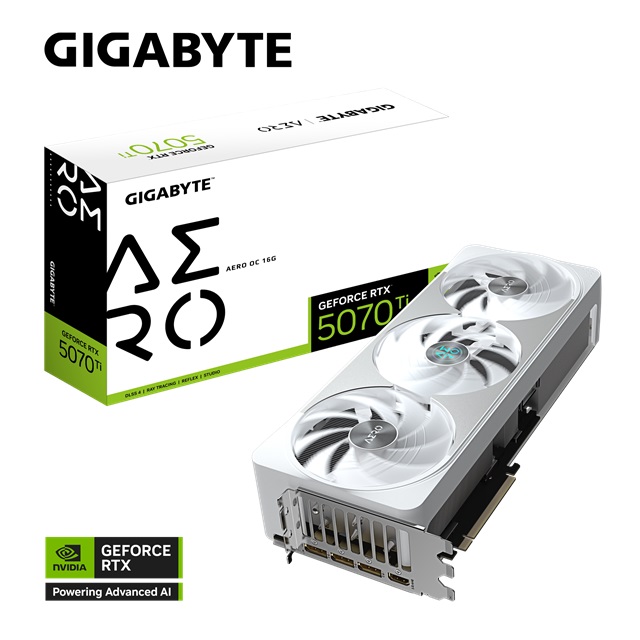 技嘉 GeForce RTX 5070 Ti AERO OC 16G 顯示卡+主機板 組合