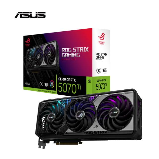 華碩ROG Strix GeForce RTX 5070 Ti 16GB GDDR7 OC 超頻版 顯示卡 組合